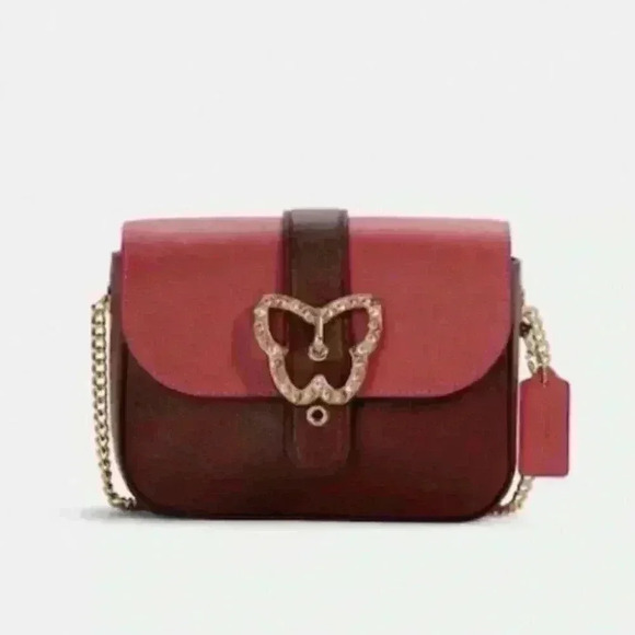 Coach Gemma Crossbody Bag In Colorblock With Butterfly Buckle EUC - Picture 1 of 14
